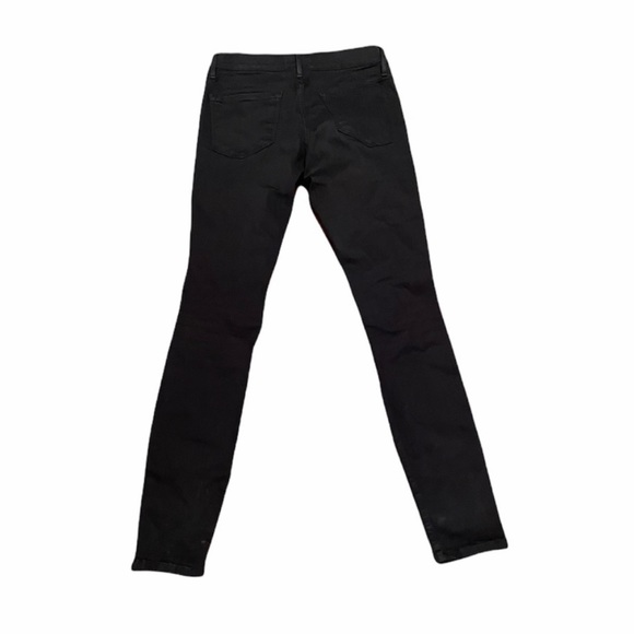 Frame Distressed ripped neutral black wash denim skinny jeans size 26 - Picture 6 of 13